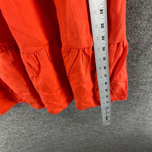 SheIn Dress Women S Small Red Shift Short Crew Neck Short Sleeve Cotton Casual - Picture 6 of 7